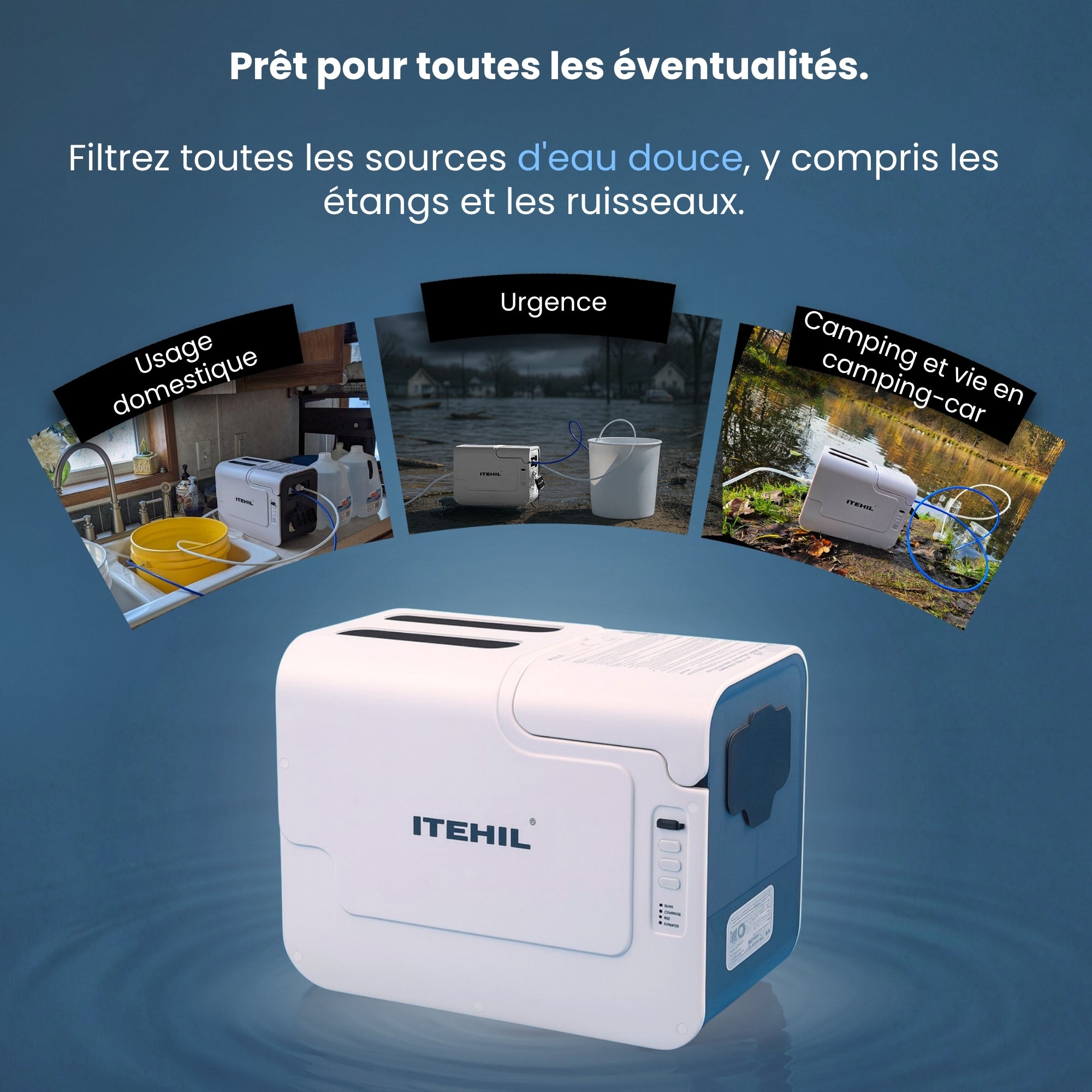 Système portable de filtration d’eau par osmose inverse