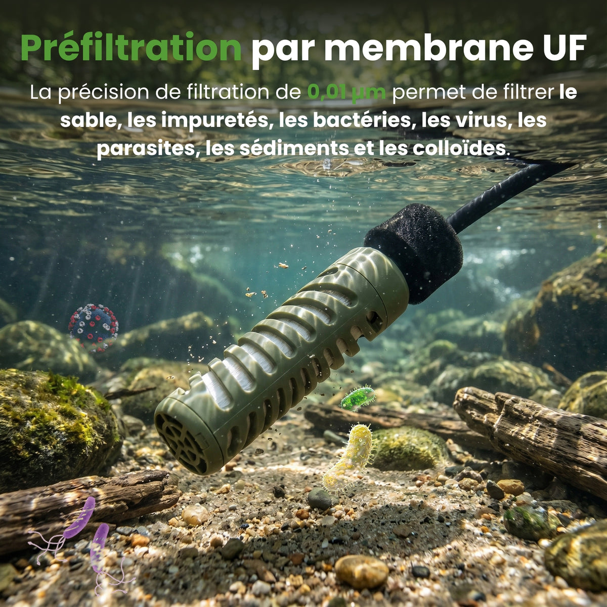 Préfiltre à membrane UF